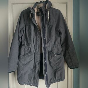 Eddie Bauer Parka Jacket/Coat Fleece Flannel Lined - Womens M